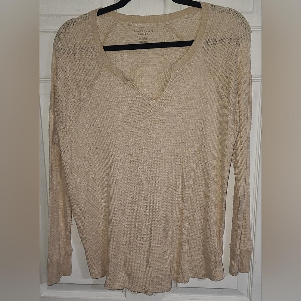 American Eagle soft long sleeve cream XL